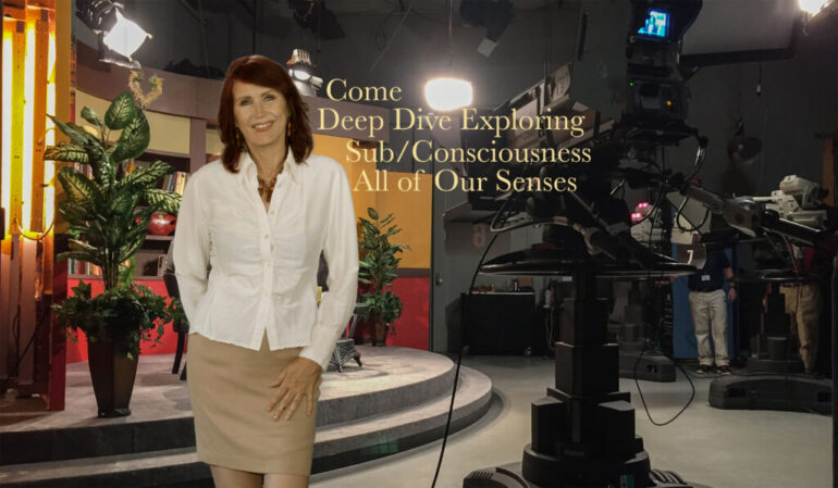 image of Roxanne Harte Morgan on set in studio